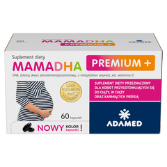 Mama DHA Premium+ DHA Premium+ suplement diety dla kobiet w ciąży, 60 tabl./1 opak._1