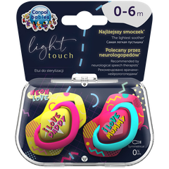 Canpol Babies Neon Love smoczek silikonowy symetryczny 0-6 msc, 2 szt./1 opak._1