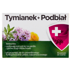 Tymianek+Podbiał  pastylki do ssania na gardło, 18 szt./1 opak._2