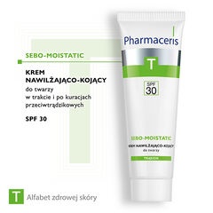 Pharmaceris T Sebo-Moistatic krem nawilżająco-kojący SPF30 do twarzy w trakcie i po kuracjach przeciwtrądzikowych,50 ml_2