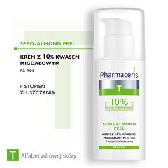 Pharmaceris T Sebo-Almond Peel 10% krem z 10% kwasem migdałowym na noc II stopień złuszczania, 50 ml_2