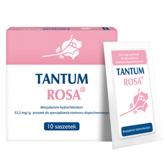 Tantum Rosa proszek do sporządzania roztworu dopochwowego, 10 sasz./1 opak._1