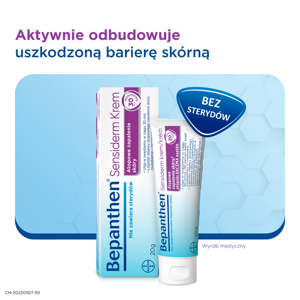 Bepanthen Sensiderm wyrób medyczny: kojący krem, 20 g_3