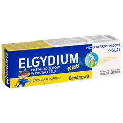 Elgydium Kids pasta do mycia zębów dla dzieci 2-6 o smaku bananowym, 50 ml_1
