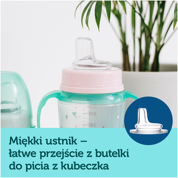 Canpol Babies Easy Start Exotic Animals kubek treningowy silikonowy różowy, poj. 120 ml_5