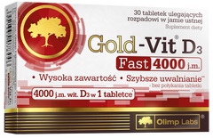 Gold-Vit D3 Fast 4000 IU suplement diety o smaku jabłkowym, 30 tabl./1 opak._2