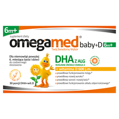 Omegamed Baby +D 6m+ suplement diety dla niemowląt powyżej 6 miesiąca życia i dzieci, 30 kaps./1 opak._1