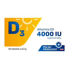 Witamina D3 4000 IU suplement diety, 50 tabl./1 opak._2