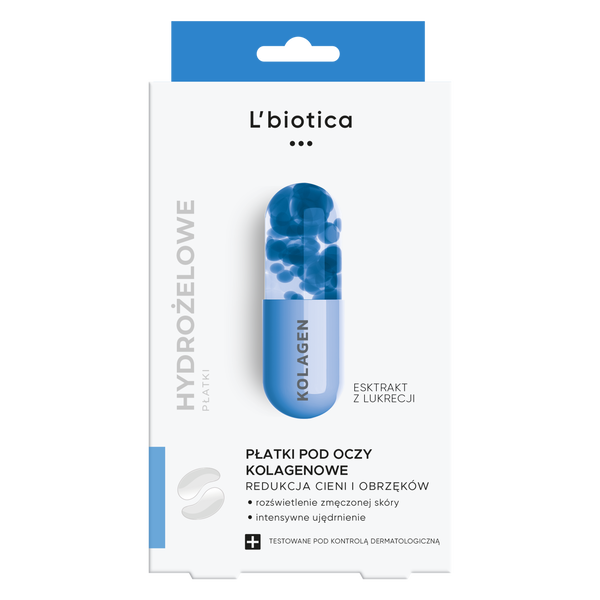 L'biotica Collagen redukujące cienie i obrzęki płatki pod oczy, 3x2 szt./1 opak._1