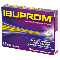 Ibuprom lek przeciwbólowy, 10 tabl./1 opak._1