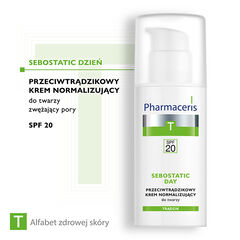 Pharmaceris T Sebostatic przeciwtrądzikowy krem normalizujący SPF20 do twarzy, 50 ml_2