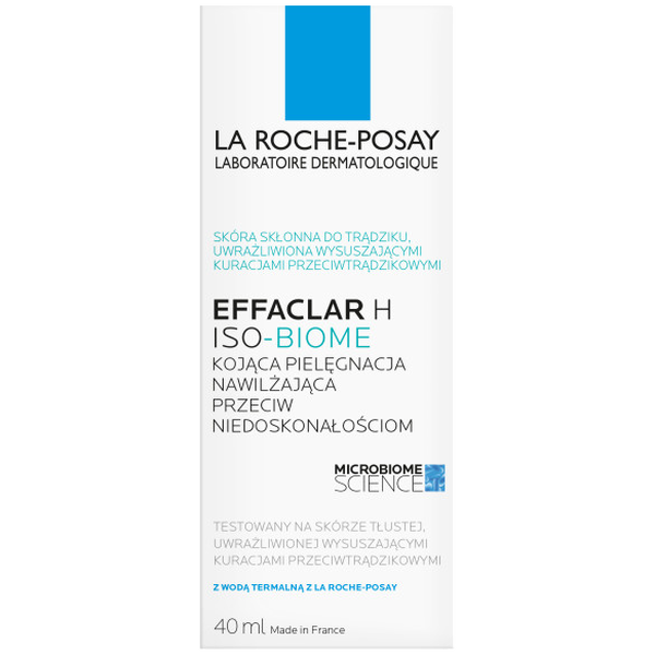 La Roche-Posay Effaclar H ISO-Biome kojący krem nawilżający przeciw niedoskonałościom do twarzy, 40 ml_7