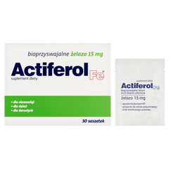 Actiferol FE suplement diety 15 mg, 30 sasz./1 opak._2