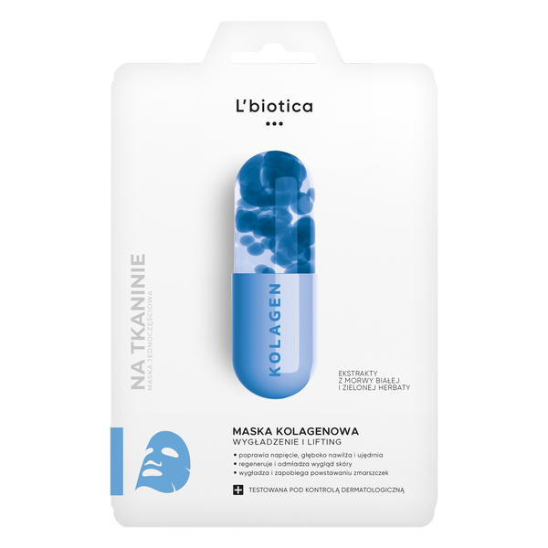 L'biotica Collagen kolagenowa maska na tkaninie do twarzy, 23 ml_1