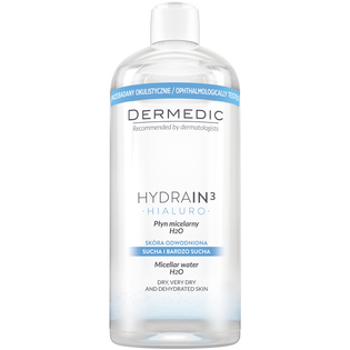 Dermedic_Hydrain3 Hialuro_płyn micelarny H2O do twarzy, 500 ml1