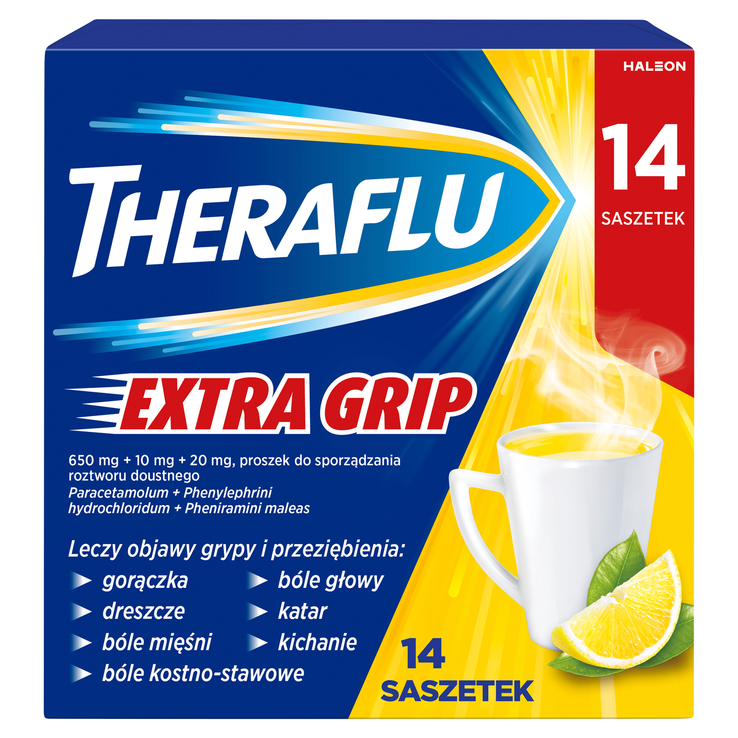 Theraflu Extragrip lek wieloskładnikowy, 14 szt./1 opak. hebeapteka.pl